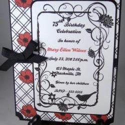 Classic Red & Black Poppy Invitation