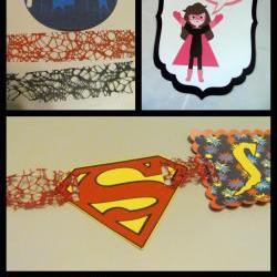 Super Hero Birthday Banner Featuring Superman or Super Girl